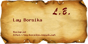 Lay Borsika névjegykártya